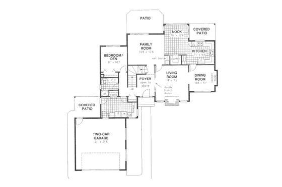 Floor Plan - Main Floor for European House Plan #18-9006 - 5 bed, 3 bath
