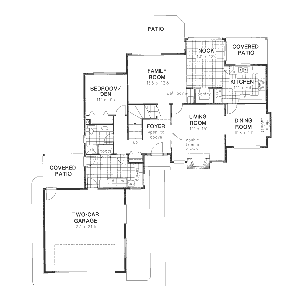 Dream House Plan - European Floor Plan - Main Floor Plan #18-9006