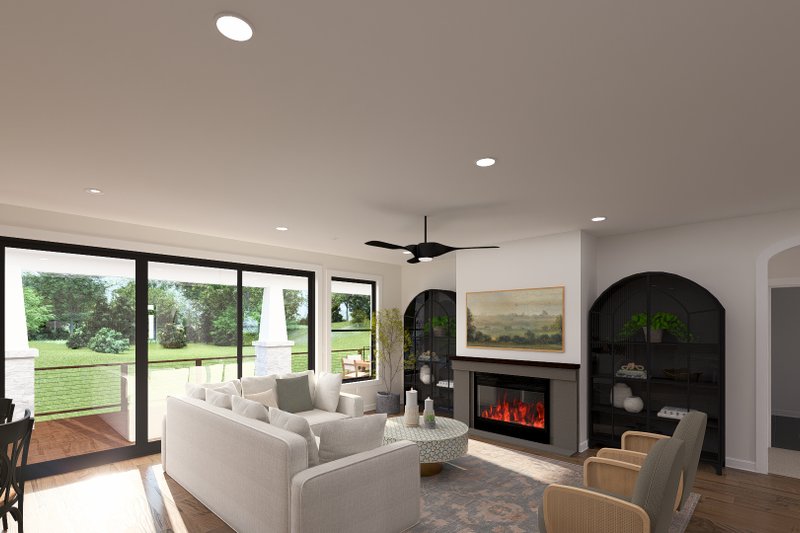 Home Plan - Interior - Family Room 1 for Craftsman House Plan #1060-495 - 3 bed, 2.5 bath