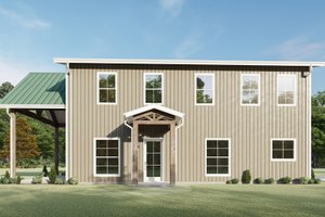 Barndominium Exterior - Front Elevation Plan #1092-36