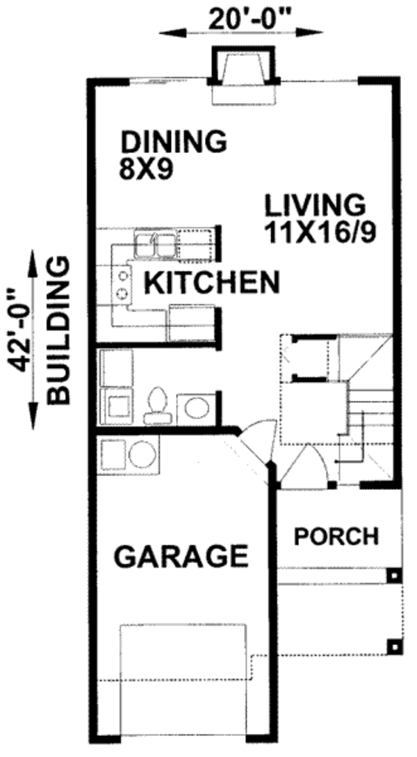 Traditional Floor Plan - Main Floor Plan #303-457