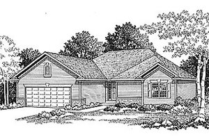 Traditional Exterior - Front Elevation Plan #70-122