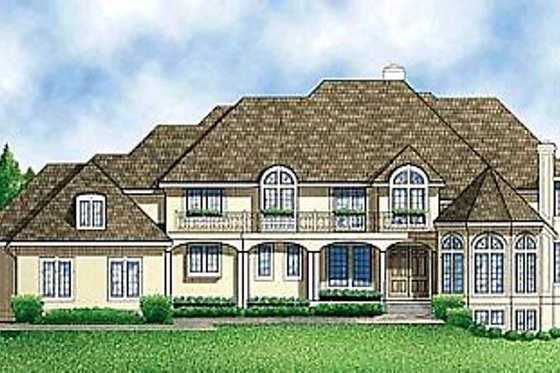 Exterior - Front Elevation for Traditional House Plan #67-136 - 5 bed, 4 bath