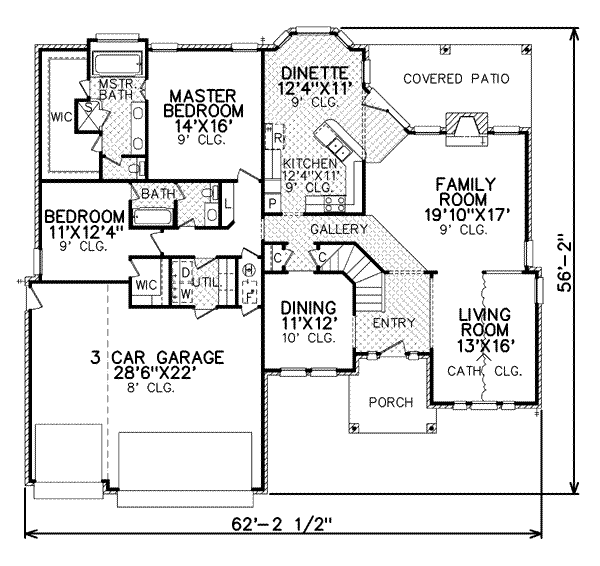 Traditional Floor Plan - Main Floor Plan #65-370