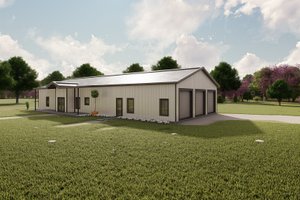 Barndominium Exterior - Front Elevation Plan #1107-47