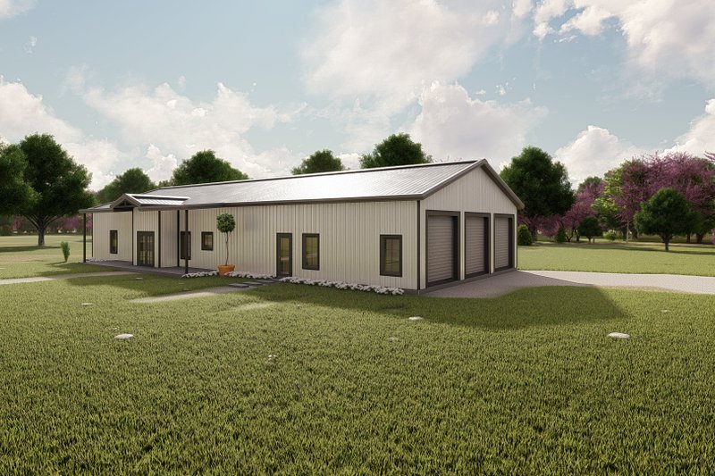 Dream House Plan - Barndominium Exterior - Front Elevation Plan #1107-47
