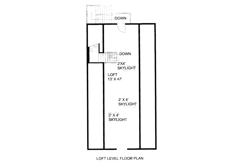 Home Plan - Floor Plan - Upper Floor for Bungalow House Plan #117-660, 0.5 bath