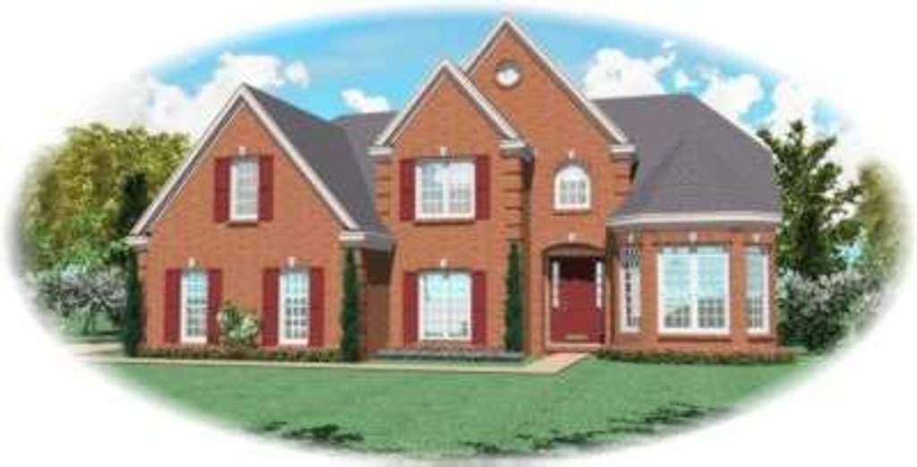 Exterior - Front Elevation 2 for European House Plan #81-969 - 4 bed, 3 bath