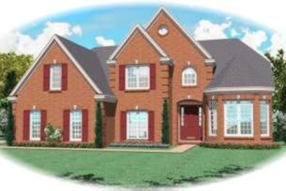 Exterior - Front Elevation for European House Plan #81-969 - 4 bed, 3 bath