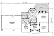 European Style House Plan - 3 Beds 2.5 Baths 2562 Sq/Ft Plan #50-201 