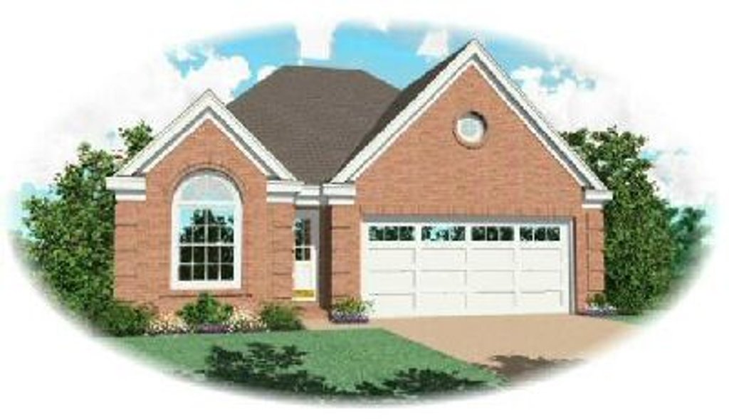 Exterior - Front Elevation 2 for European House Plan #81-191 - 3 bed, 2 bath