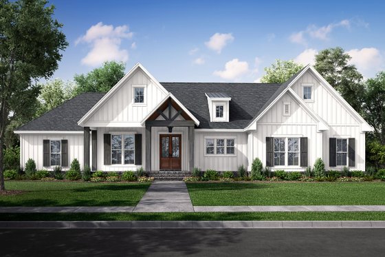 Exterior - Front Elevation 3 for Farmhouse House Plan #430-233 - 3 bed, 2.5 bath