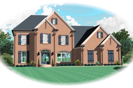 Exterior - Front Elevation for European House Plan #81-13725 - 4 bed, 2.5 bath