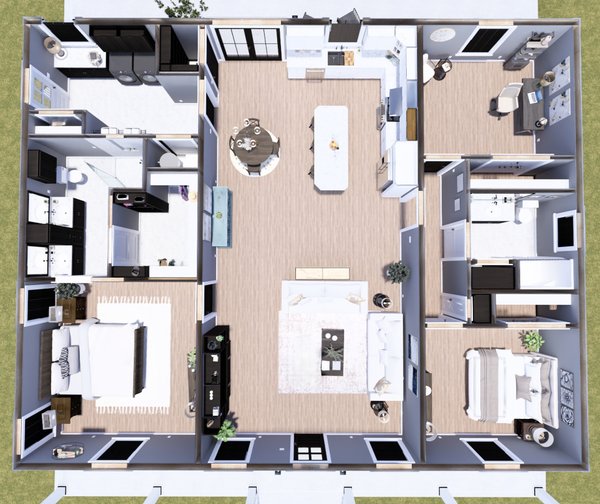 Farmhouse Floor Plan - Main Floor Plan #44-283