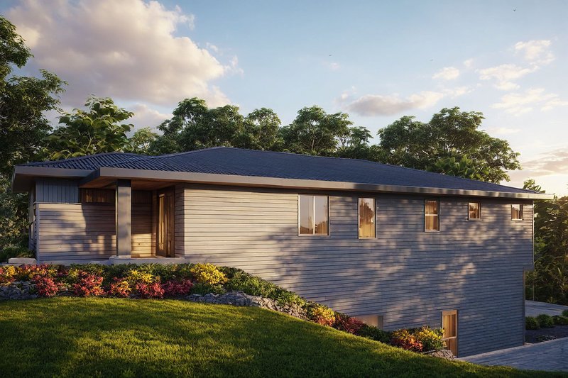 Dream House Plan - Exterior - Other Elevation for Prairie House Plan #124-1431 - 3 bed, 2 bath