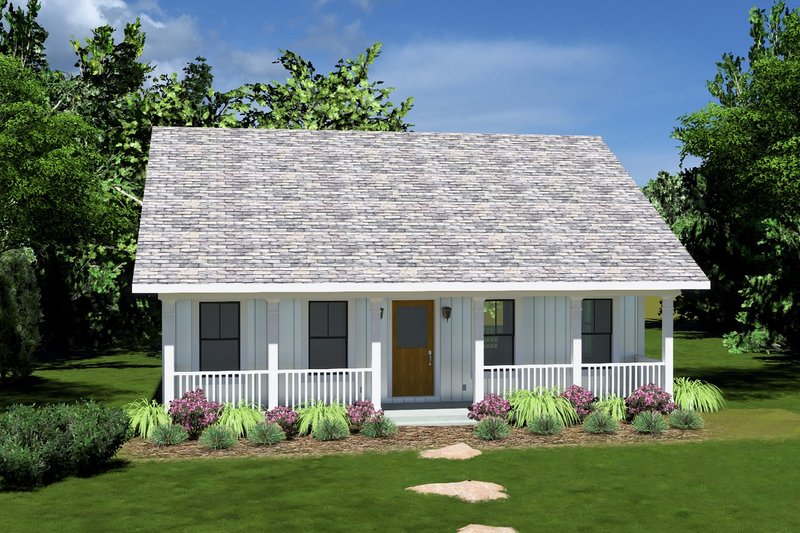 Cottage Style House Plan - 2 Beds 1 Baths 792 Sq/Ft Plan #44-268