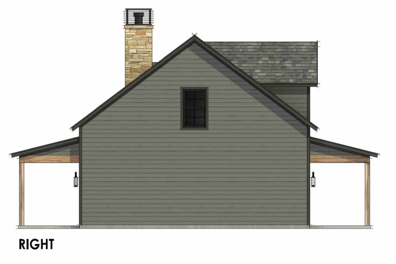 Architectural House Design - Exterior - Other Elevation 1 for Cabin House Plan #1096-167 - 3 bed, 2.5 bath