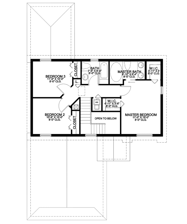 Mediterranean Floor Plan - Upper Floor Plan #420-223