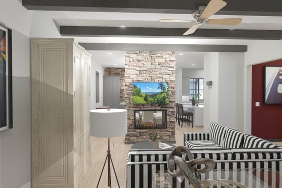 Interior - Family Room for Bungalow House Plan #1126-6 - 3 bed, 2.5 bath
