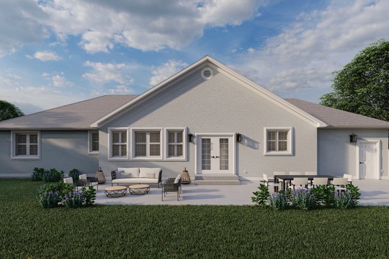 Exterior - Rear Elevation 2 for Traditional House Plan #1060-172 - 3 bed, 2 bath