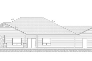 Exterior - Rear Elevation for Craftsman House Plan #1077-2 - 3 bed, 2 bath