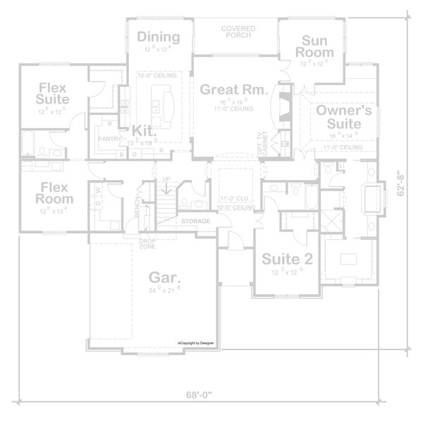 House Plan Design - European Floor Plan - Other Floor Plan #20-2451