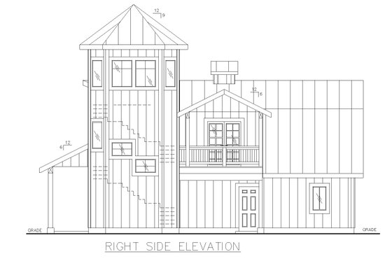 Exterior - Other Elevation 1 for Barndominium House Plan #117-1073 - 1 bed, 2 bath