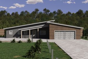 Modern Exterior - Front Elevation Plan #1106-182