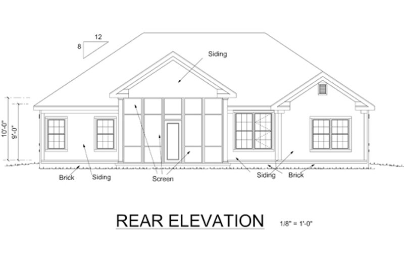 Dream House Plan - Exterior - Rear Elevation for Traditional House Plan #513-2047 - 3 bed, 2 bath