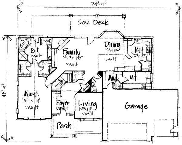 Traditional Floor Plan - Main Floor Plan #308-107