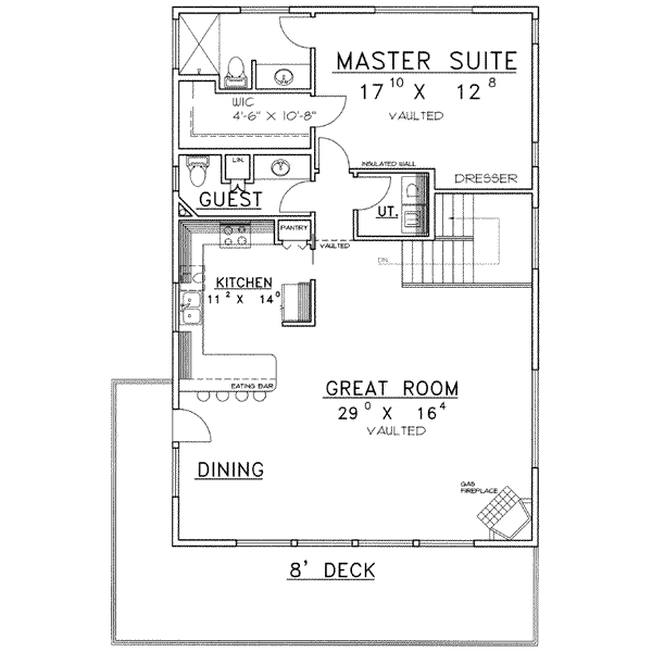 Architectural House Design - Modern Floor Plan - Main Floor Plan #117-394