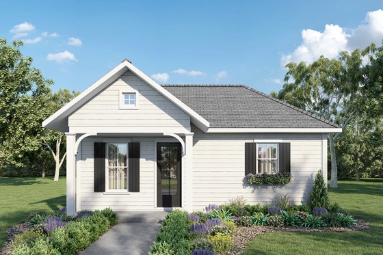 Exterior - Front Elevation 3 for Traditional House Plan #44-230 - 3 bed, 2 bath