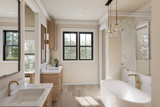 Interior - Master Bathroom for Barndominium House Plan #430-342 - 4 bed, 3 bath