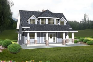 House Blueprint - Victorian Exterior - Front Elevation Plan #117-701
