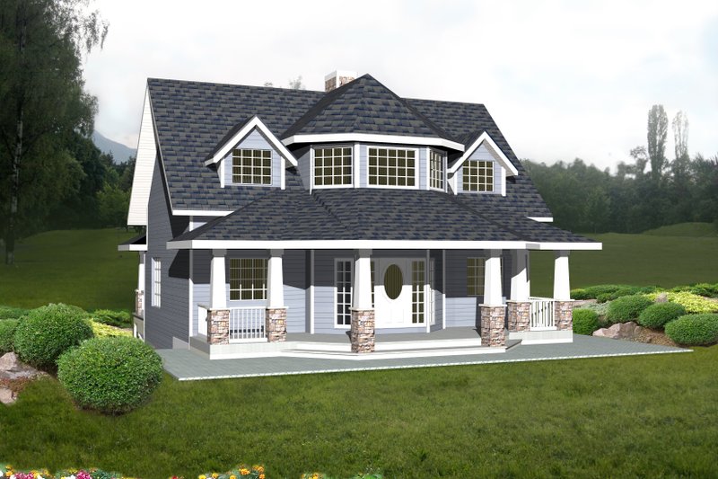 Victorian Style House Plan - 4 Beds 3 Baths 2767 Sq/Ft Plan #117-701