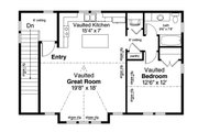 European Style House Plan - 1 Beds 1 Baths 1710 Sq/Ft Plan #124-1037 