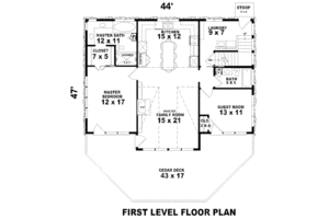Floor Plan - Main Floor for Country House Plan #81-13786 - 3 bed, 3 bath