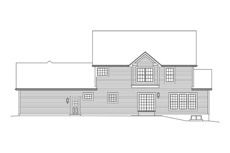 House Design - Exterior - Rear Elevation for Traditional House Plan #57-660 - 4 bed, 2.5 bath