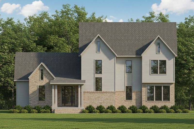 House Blueprint - Exterior - Front Elevation 3 for Contemporary House Plan #1080-33 - 4 bed, 3.5 bath