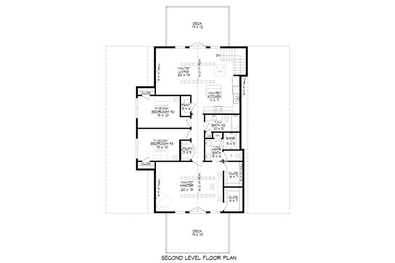 House Design - Floor Plan - Upper Floor for Country House Plan #932-808 - 3 bed, 3 bath
