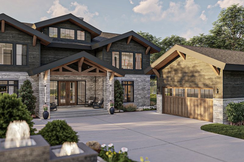 Architectural House Design - Exterior - Other Elevation 3 for Craftsman House Plan #455-627 - 4 bed, 4.5 bath