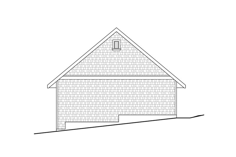 Architectural House Design - Exterior - Rear Elevation for Craftsman House Plan #124-1219, 0 bath