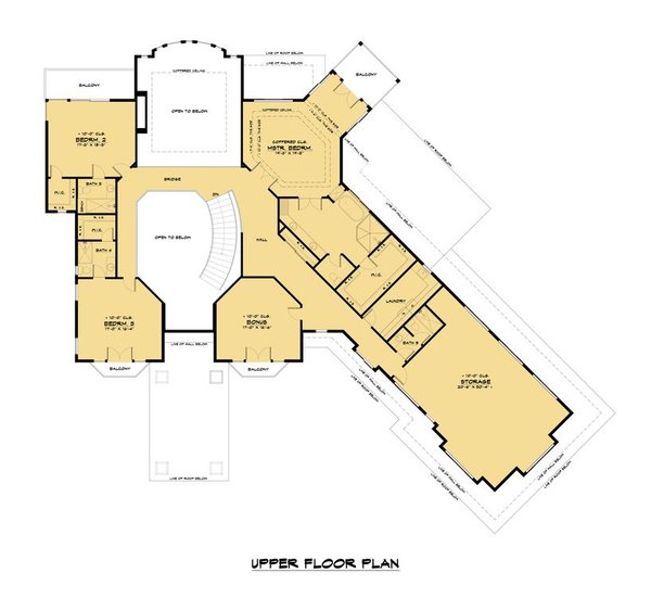 Traditional Floor Plan - Upper Floor Plan #1066-127