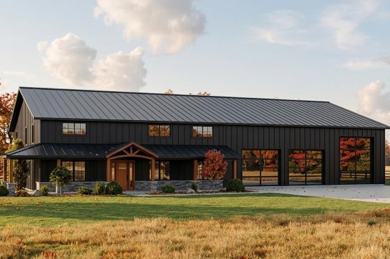 Exterior - Front Elevation for Barndominium House Plan #1064-154 - 4 bed, 3.5 bath
