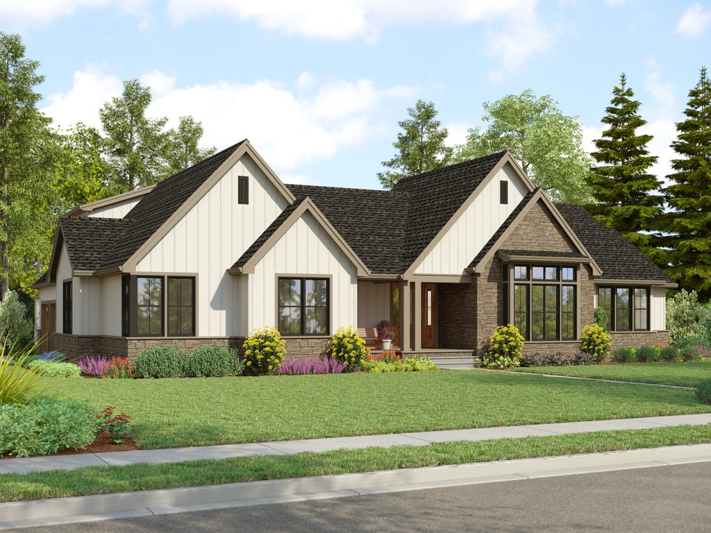 Farmhouse Style House Plan - 4 Beds 2.5 Baths 2712 Sq Ft Plan #48-1091 