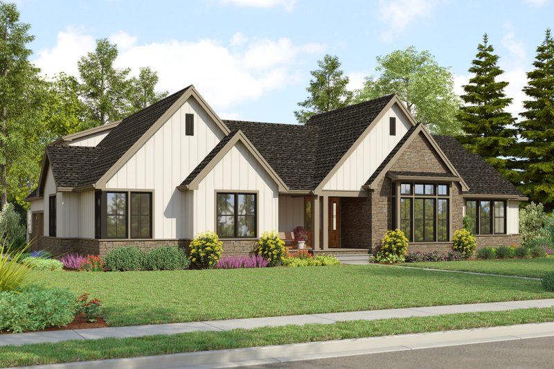 House Plan Design - Farmhouse Exterior - Front Elevation Plan #48-1091