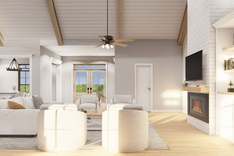 House Blueprint - Interior - Family Room 1 for Modern House Plan #923-344 - 3 bed, 2.5 bath