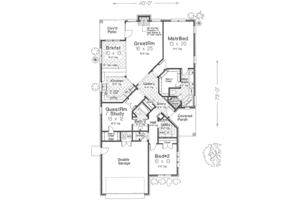 Floor Plan - Main Floor for European House Plan #310-306 - 3 bed, 2 bath