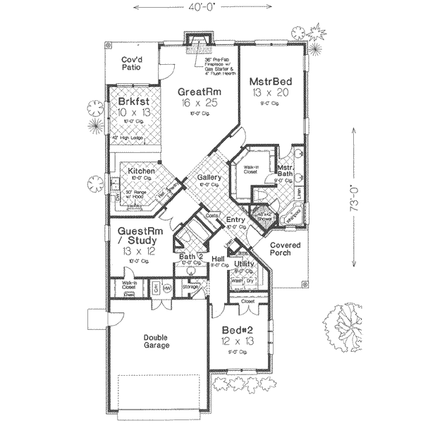 European Floor Plan - Main Floor Plan #310-306