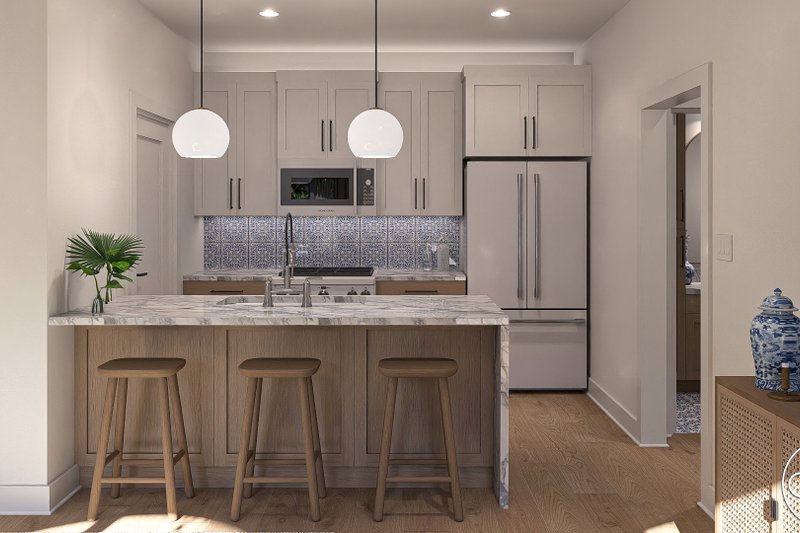 Dream House Plan - Interior - Kitchen for Mediterranean House Plan #455-375 - 1 bed, 1 bath